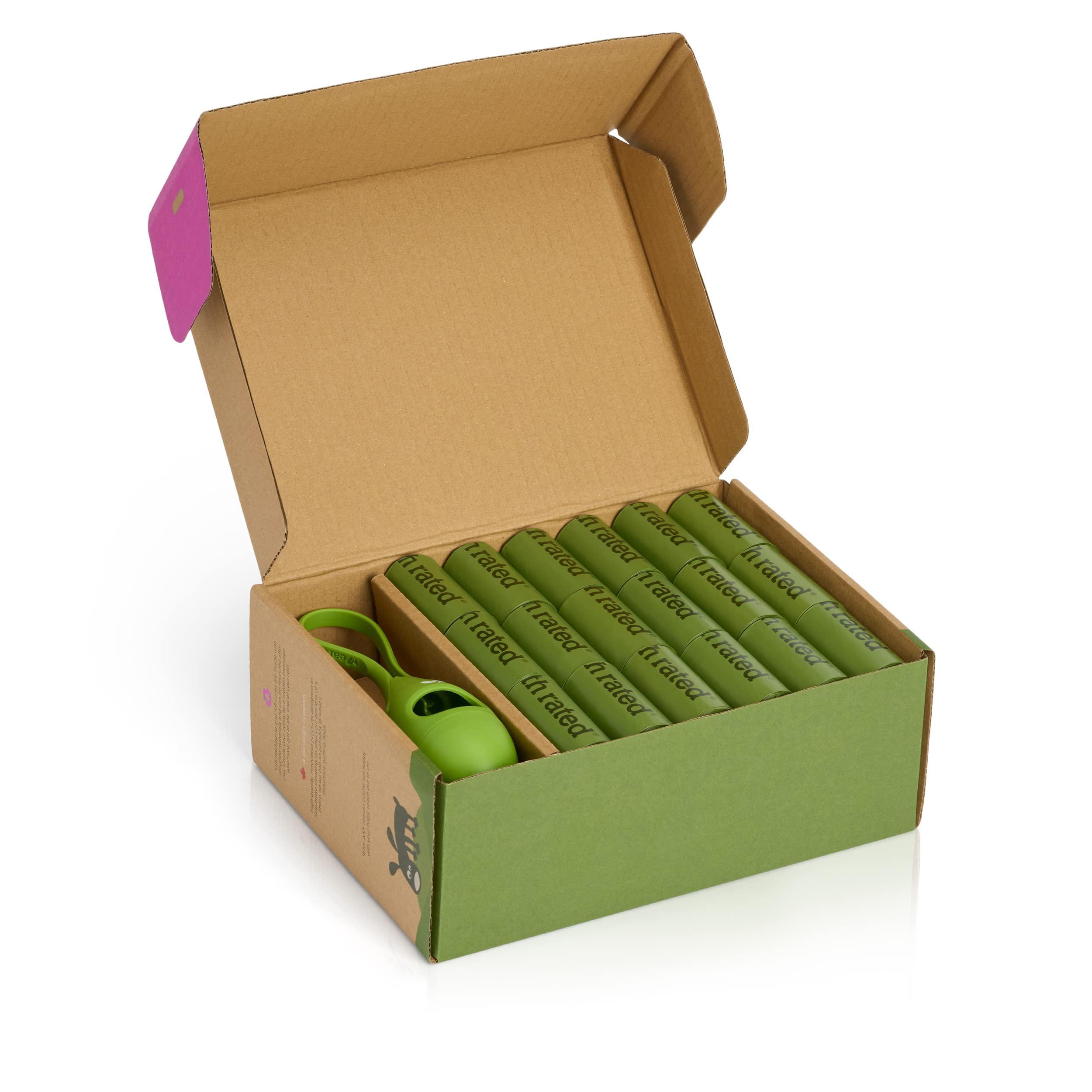 Earth Rated - Porta sacchetti igienici per cani - Si aggancia al guinzaglio del cane per tenerlo a portata di mano - 1 dispenser e 900 sacchetti al profumo di lavanda