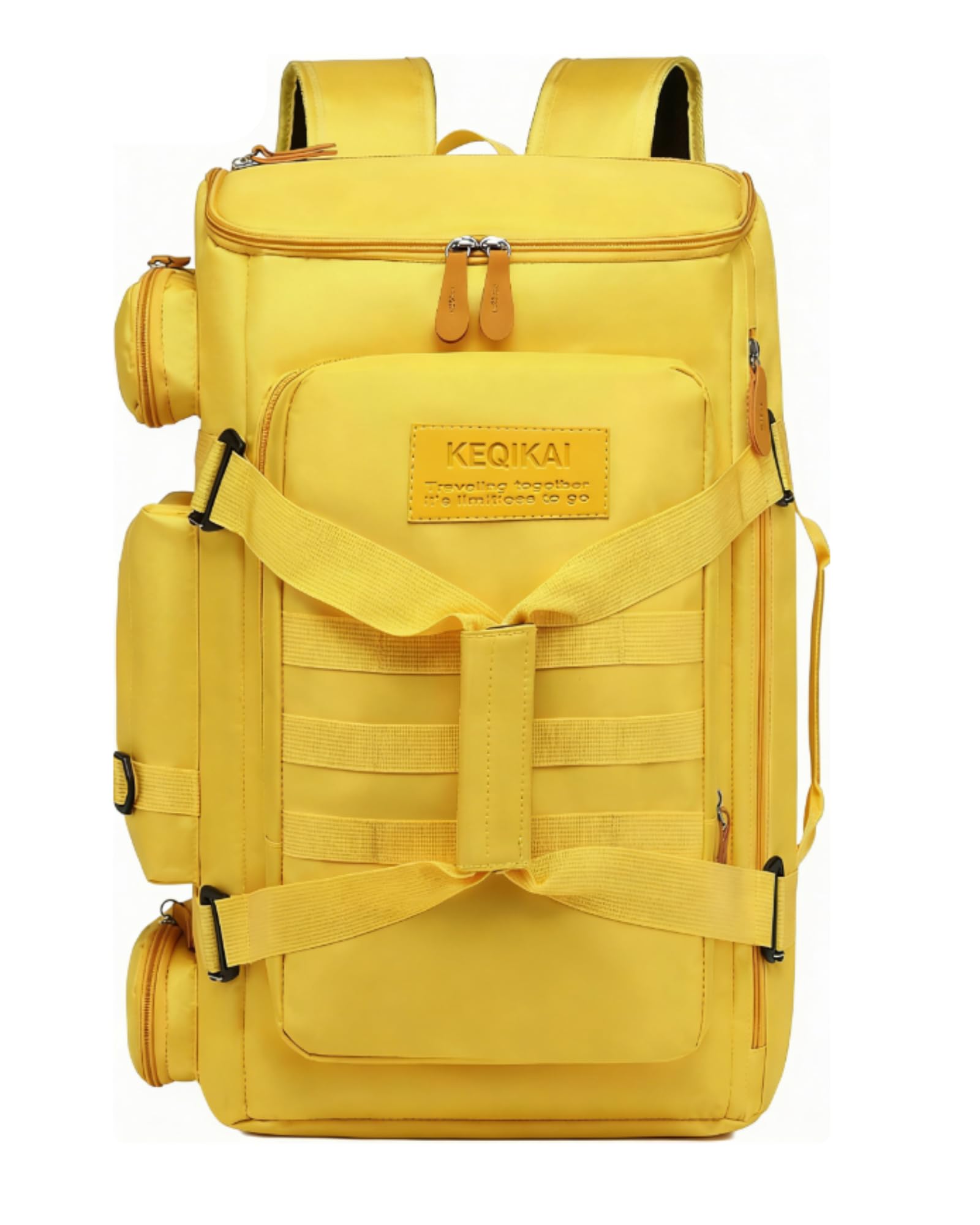 Large Travel Duffle Bags Backpack for Men Women, 50L Sports Gym Bag with Wet Pocket, Waterproof Carry On Backpack Weekender Overnight for Workout,