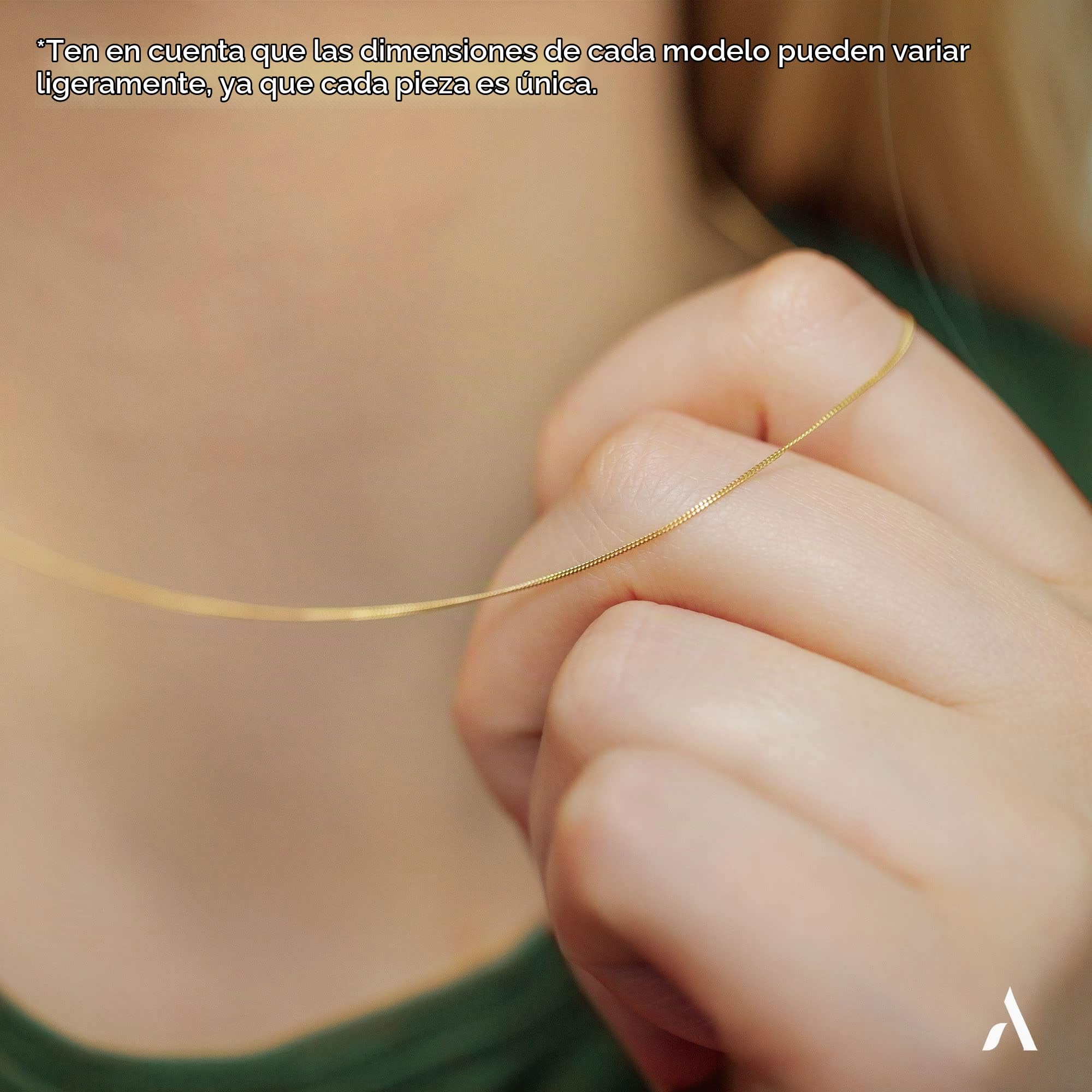 Amberta Allure Collar para Mujer Cadena de Oro Amarillo de 9 Quilates