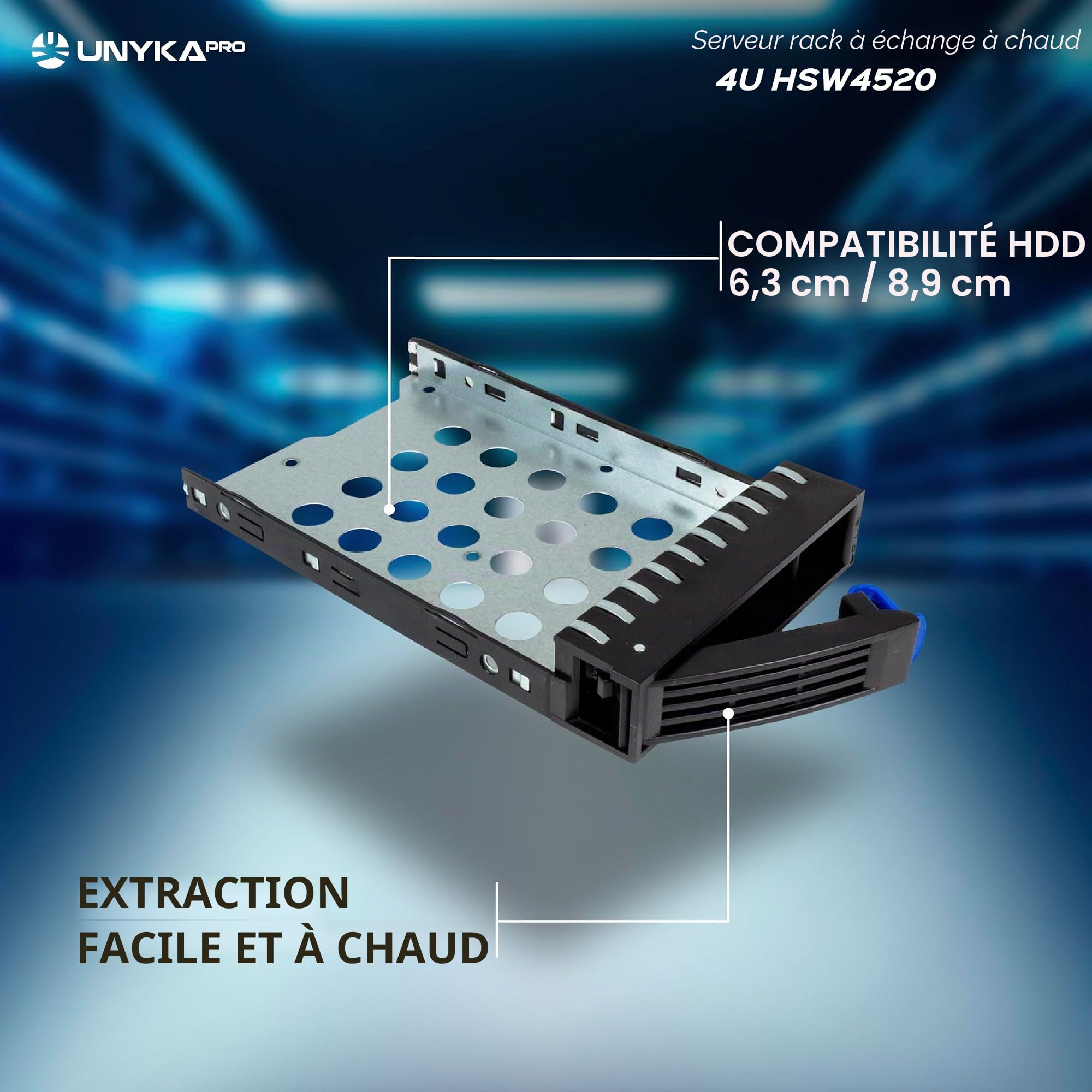 UNYKAch 4U HSW4520 Serveur Rack, Hot Swap Caisse Rack