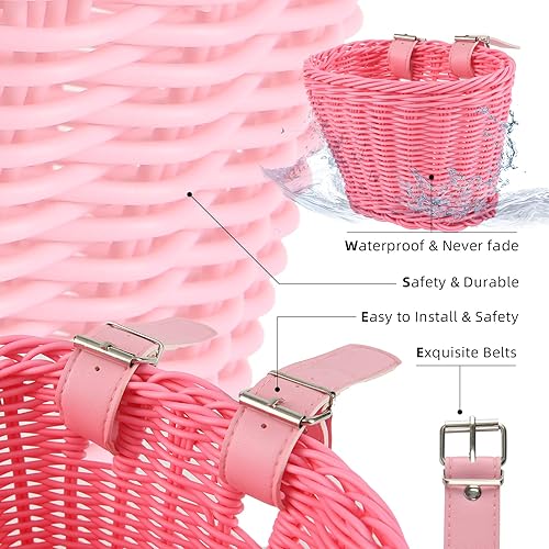 Miniatura 9 de Cesta de bicicleta para niños de 12 a 16 años, bicicleta de equilibrio, triciclo, scooter con calcomanía de bricolaje