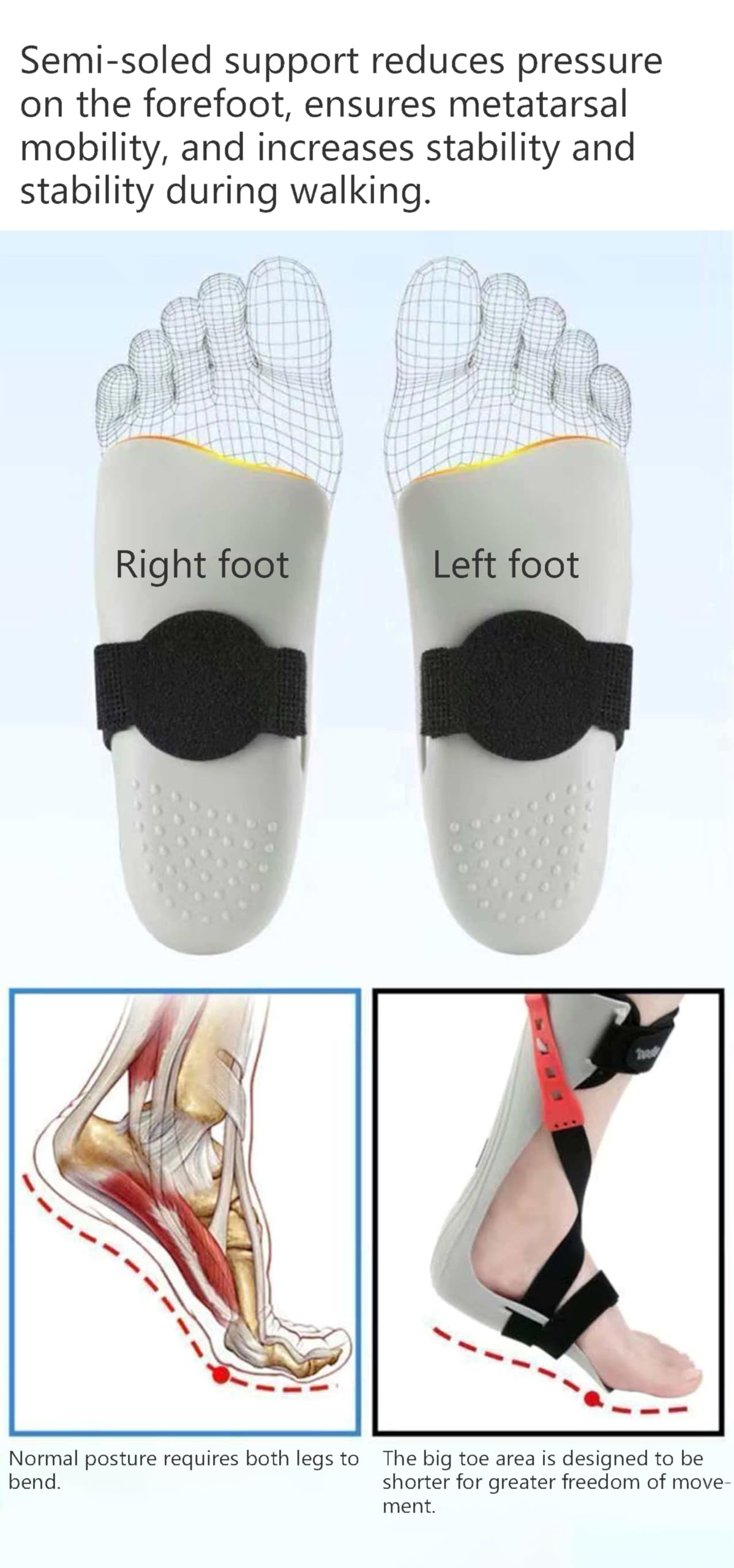 Orthèse De Pied De Cheville,Chute D'attelle De Cheville,Stabilisateur De Cheville,Pied Tombant Posture Releveur Soutien pour Pied Tombant Maladie De Contracture du Tendon D'achille