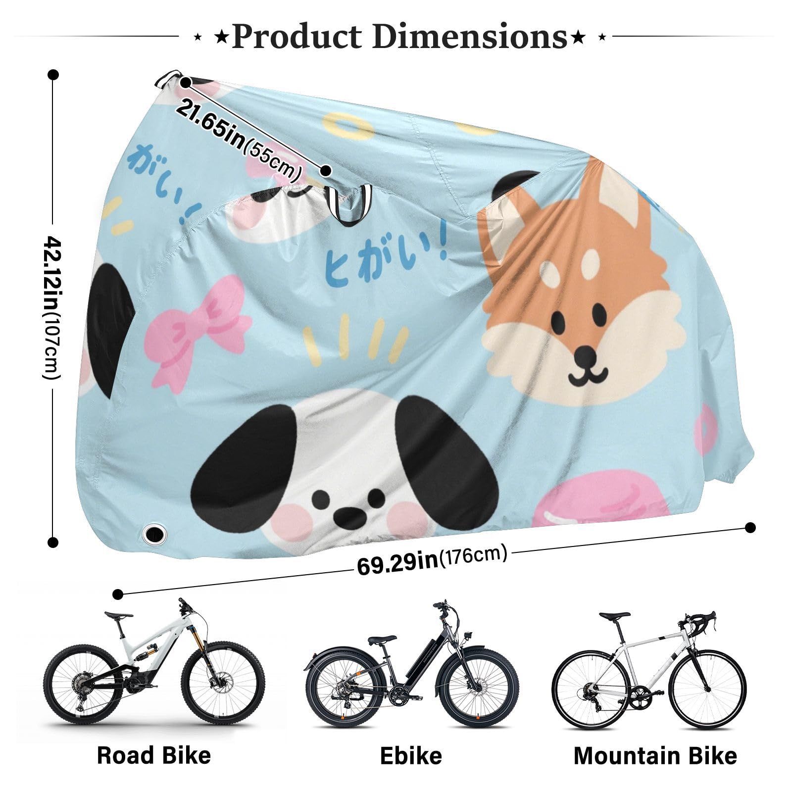 Housse de vélo étanche avec trous de verrouillage - Protection contre la poussière, la pluie, la neige, les UV - Convient à la plupart des cobertor para bicicletas para lluvia y sol