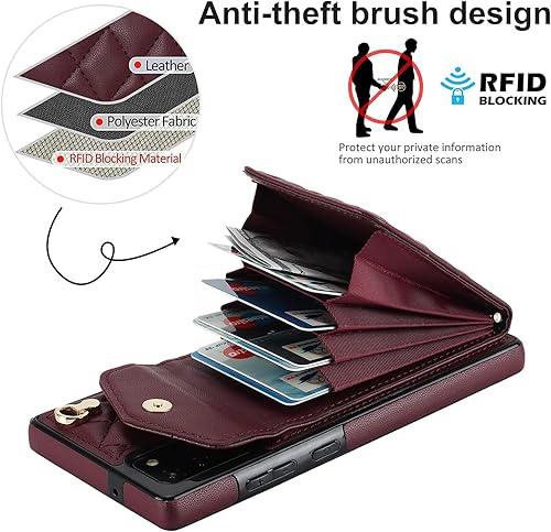 Miniatura 4 de Asuwish Funda de teléfono para Samsung Galaxy Note 20 5G con protector de pantalla de vidrio templado y correa para la muñeca, anillo con bloqueo