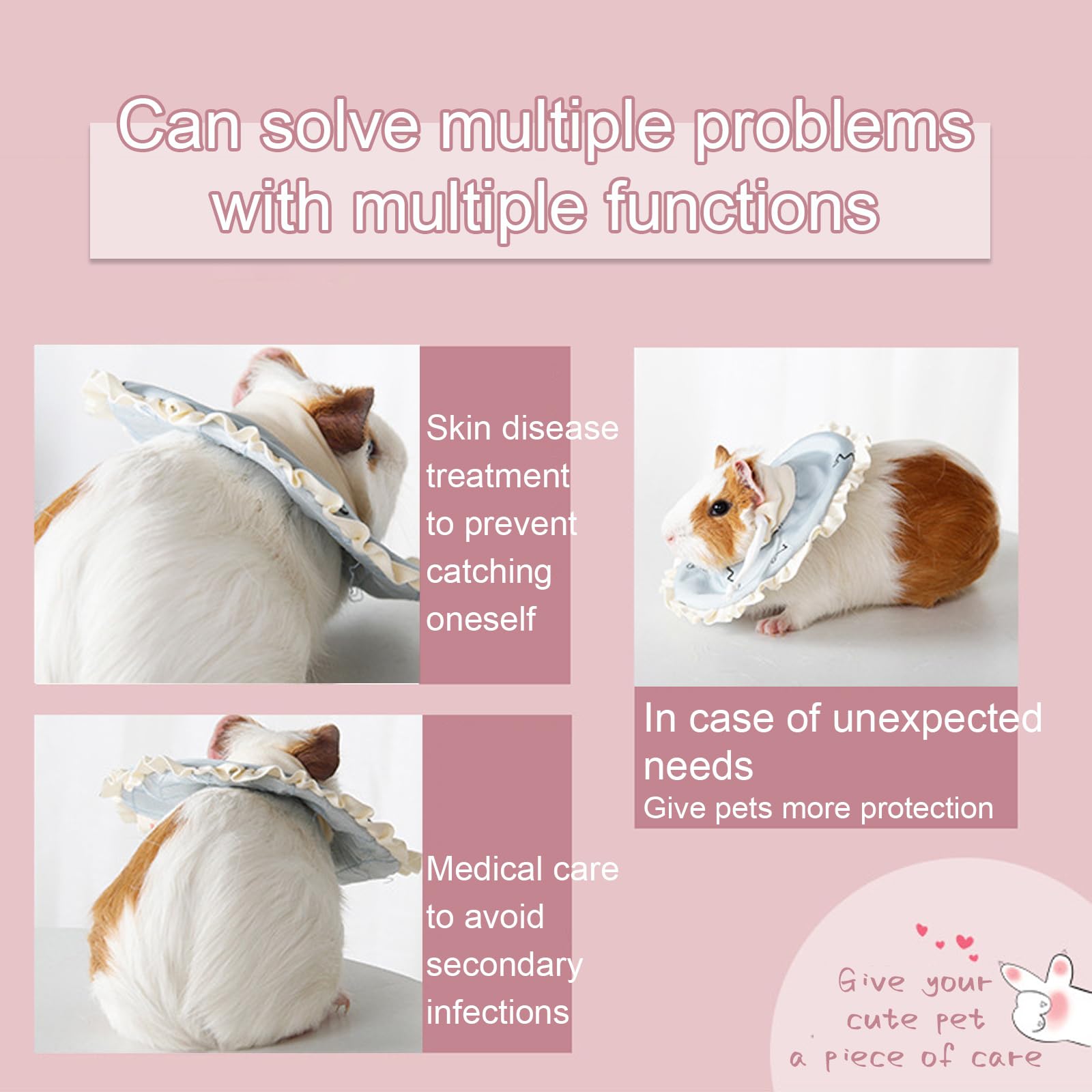 Soft Recovery Cone For Small Pets – Adjustable Elizabeth Collar For Hamsters, Rats, Rabbits Soft Recovery Cone For Small Pets – Adjustable Elizabeth Collar For Hamsters, Rats, Rabbits