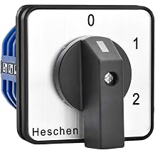 Heschen Universal Rotary Cam Selector Switch SZW26-40/0-3.3 660V 40A 4 Positions 3 Phase 12 Terminals CE