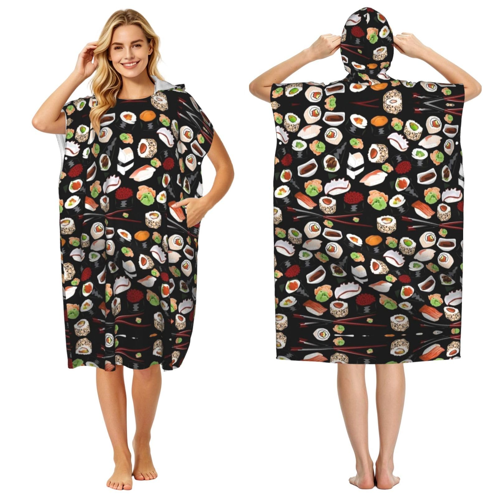 Poncho serviette adulte anti-froid pour changer de vêtements après le surf