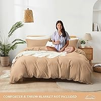 Vista 2 de Funda de edredón de tamaño individual – Juego de ropa de cama de 2 piezas (1 funda de edredón y 1 funda de almohada) funda de edredón suave de doble