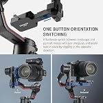 NEEWER RS3 Vertical Camera Mount Compatible with DJI Ronin RS3 Pro RS 3 RS 2 Gimbal Stabilizer, 1s Quick Vertical to Horizontal Switch Anti Drop 180° Rotating Base for YouTube TikTok Vlog Video, CA027