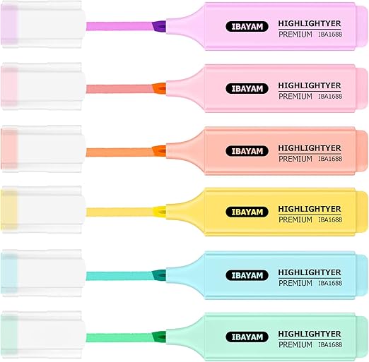 Aesthetic Highlighters, Cute School Supplies for College