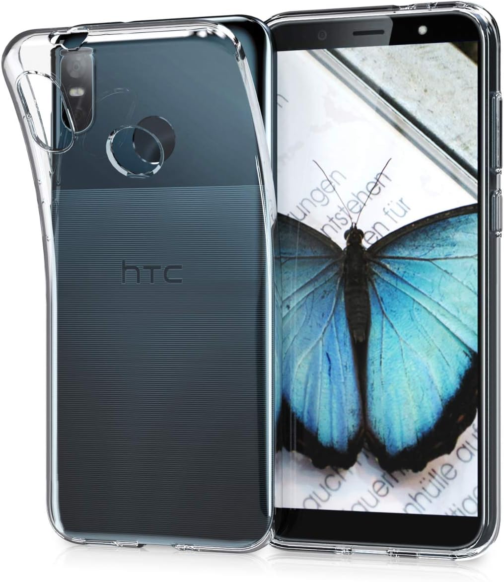 kwmobile Case for HTC U12 Life - Protective TPU Mobile Phone Case - Transparent Back Cover