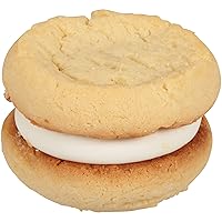 Vista 4 de Our Specialty Crème Brulee Sweet Middles Sandwich Cookies - Hechas en una instalación libre de cacahuetes y frutos secos, paquete de 12 galletas