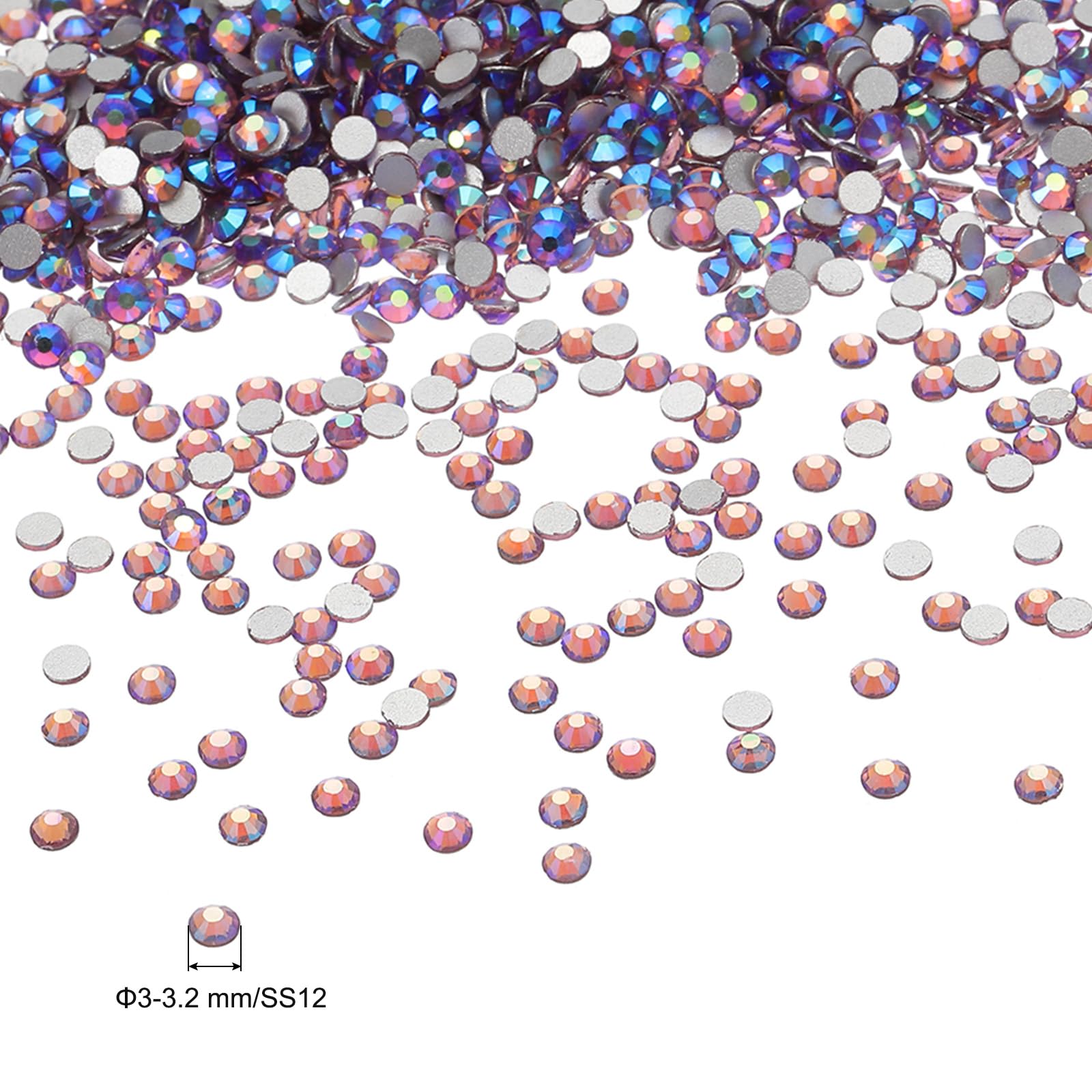 PATIKIL SS12/1440Pcs Glass Diamante Rhinestone - Image 2