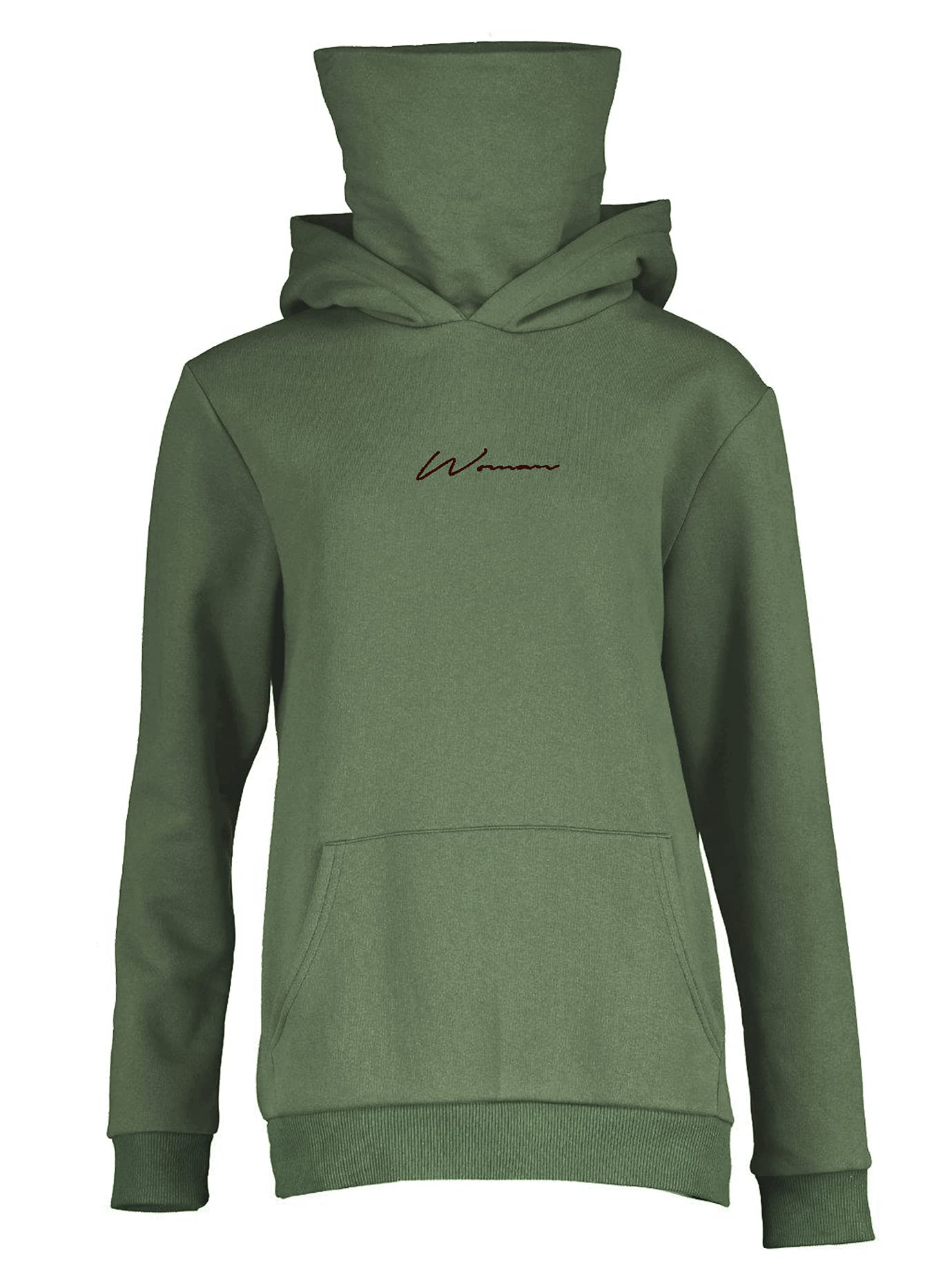 TrendiMax Damen Hoodie Kapuzenpullover Langarm Sweatshirt Winter Pullover Hochkragen Sweatjacke Kapuzen Pullis