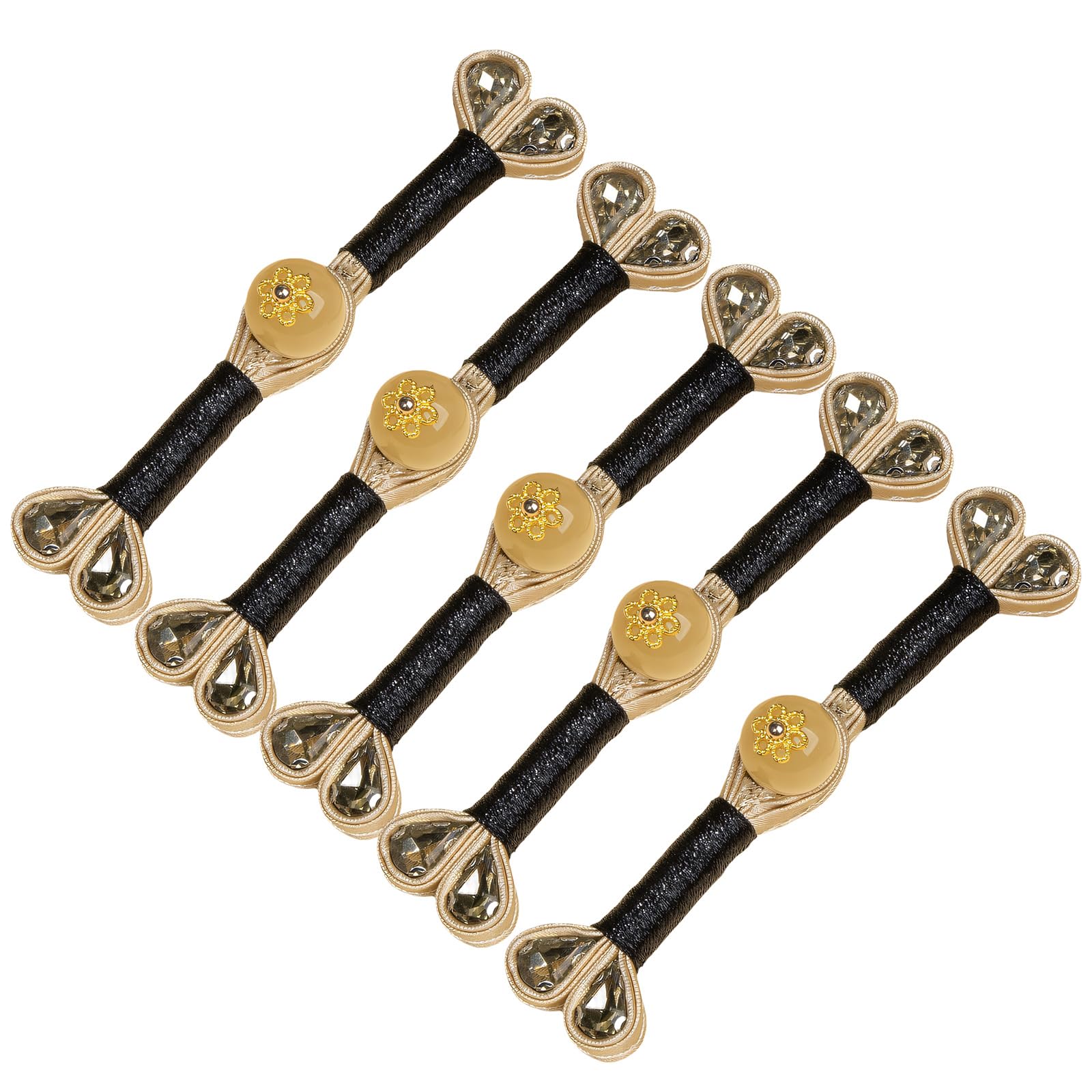 Zxfdsfdbnm Z 5Pcs Cheongsam Knot Button Decorative Chinese Knot Button Sewing Closure Fasteners For Dress Cloaks Coat Decoration Sateen Tailcoat Tie Clip
