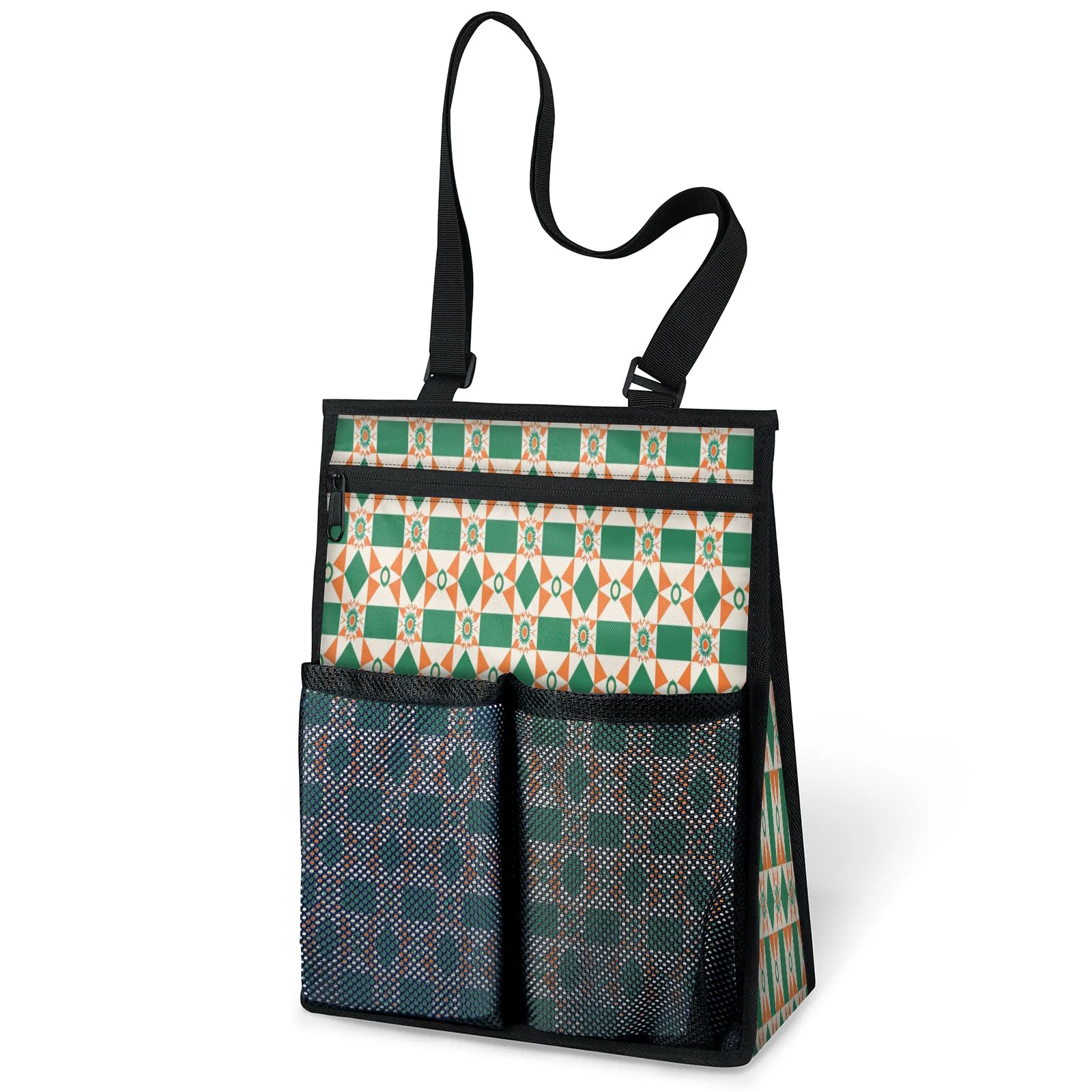 Ourtheme Flag Print Portable Shower Bag for Travel Gym Camp Beach Tote Shower Caddy Bags Hanging Toiletry Organizer
