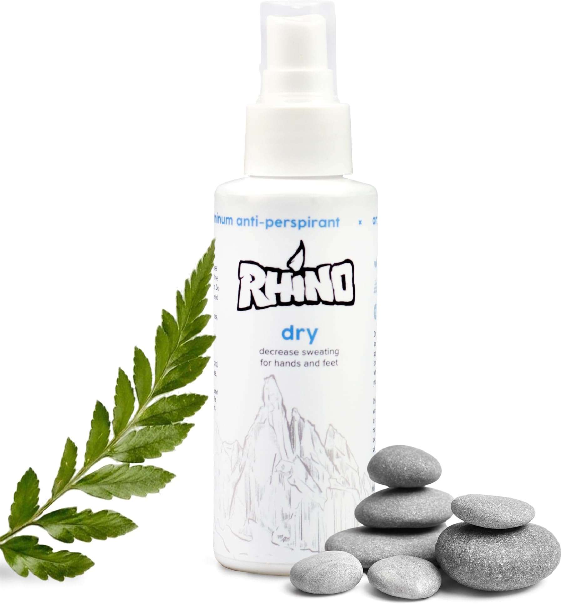 Rhino Skin Solutions Dry | Antiperspirant Spray Solution to Enhance Hand Grip for Climbing, Crossfit, Weightlifting, Gaming and More | Works on Hands and Feet