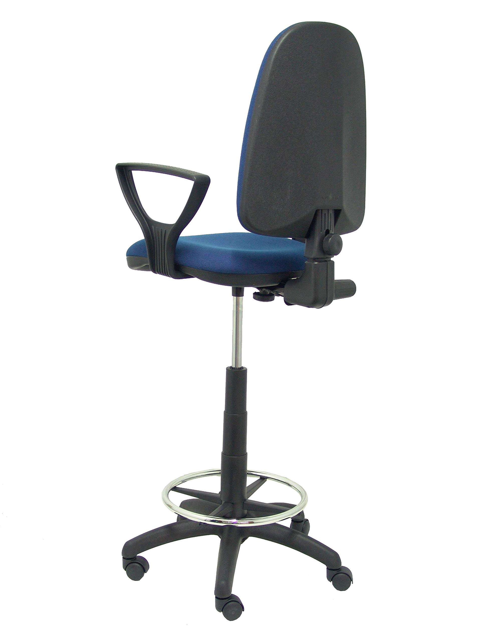 Piqueras y Crespo T04CP - Sgabello ergonomico, altezza regolabile e anello poggiapiedi Blu navy