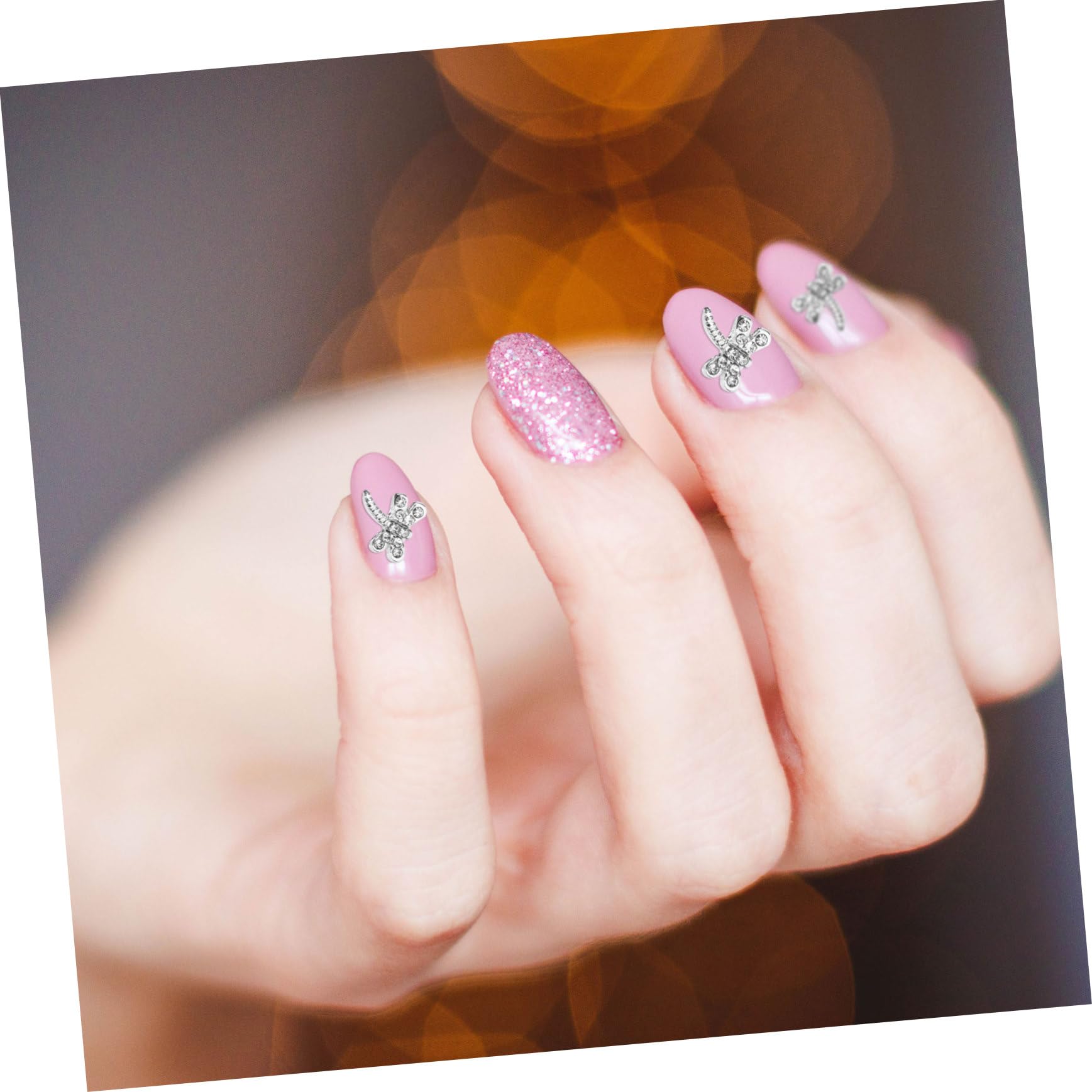 5 Set Ciondoli Per Unghie Libellula Con Decorazioni Per Nail Art Charms Brillanti Per Manicure Te 20 Pezzi*5