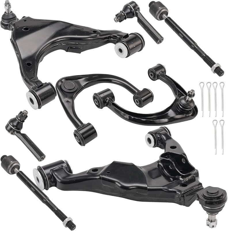 Kit de suspensão dianteira KAX com braços de controle e terminais de direção para Toyota 4Runner, FJ Cruiser e Lexus GX470 – 8 peças