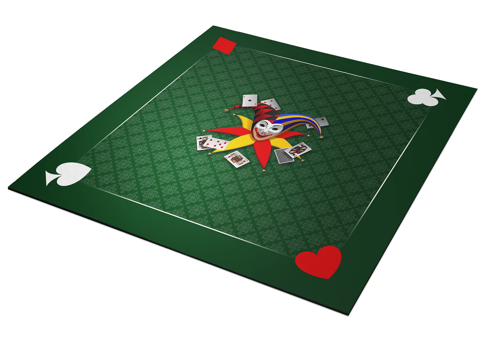 Tapis Belote Joker - 60 x 60 cm - Fabrication Française (Vert)