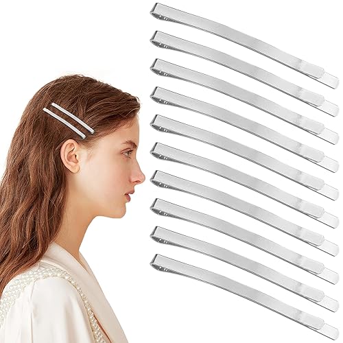 50 horquillas grandes plateadas, pinzas de metal de 2.56 pulgadas, horquillas para el cabello, accesorios para el cabello para mujeres, grueso y