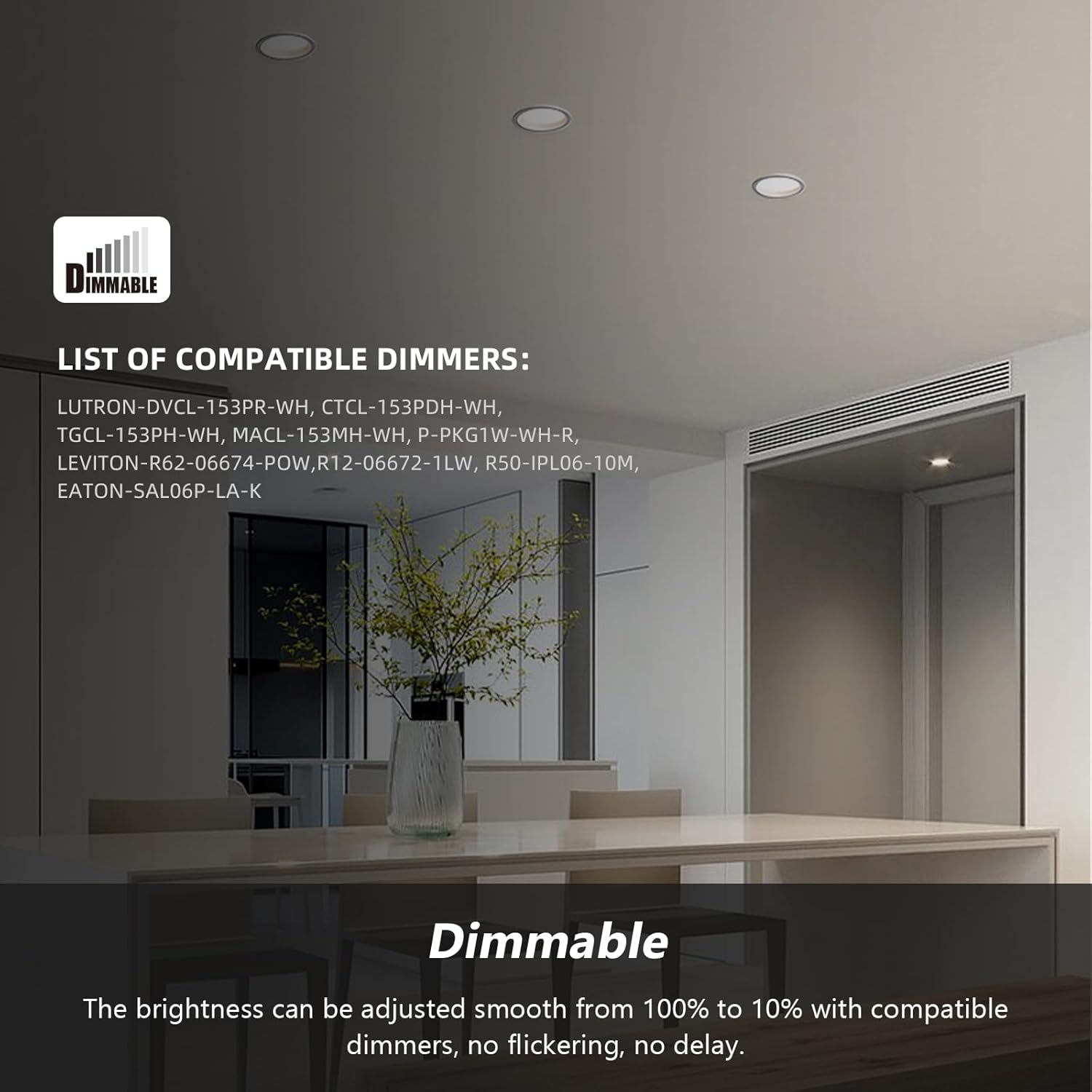 mw 6 Inch Canless 5 Selectable Color Temperature Ultra-Slim Round LED Downlight with Smooth Flat Trim 1pk, Junction Box Included, 2700/3000/3500/4000/5000K, Dimmable, 900LM, Energy Star (1 Pack)
