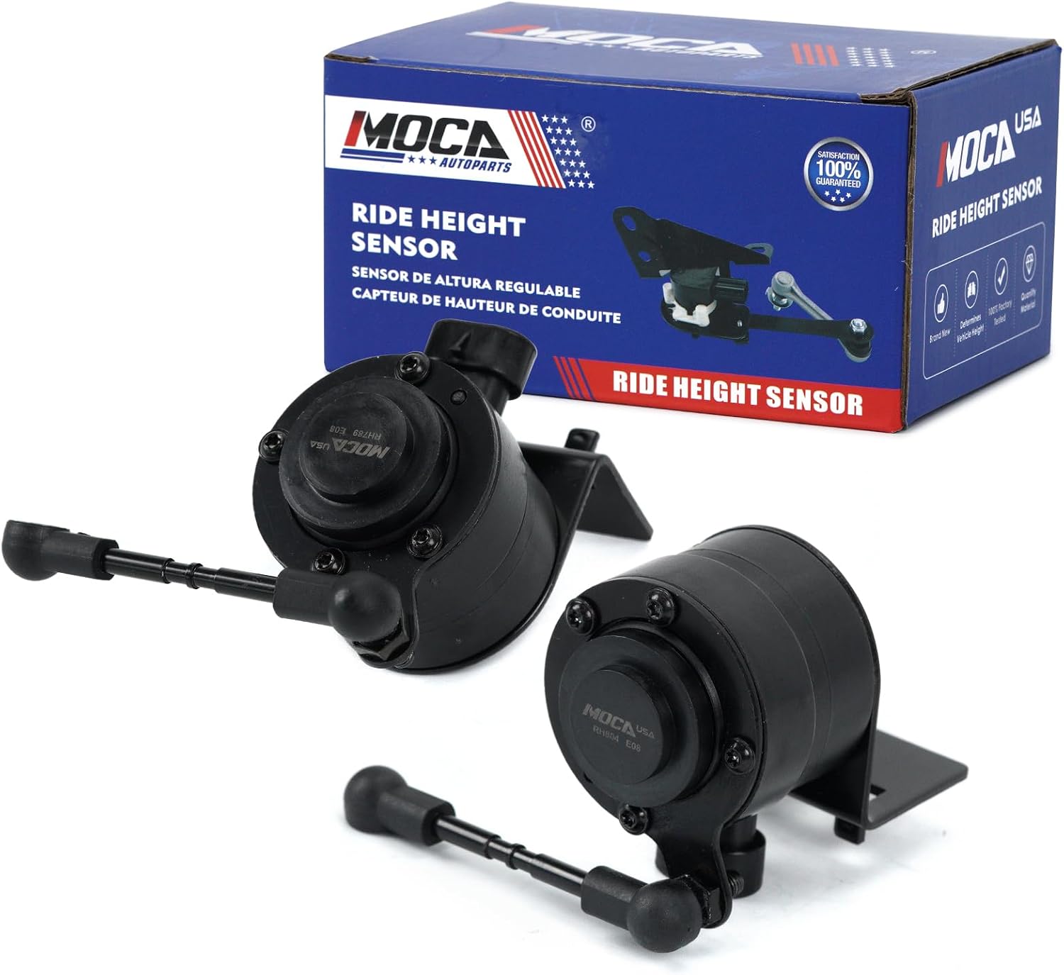 MOCA 2X Front Left & Right Suspension Ride Height Level Sensor fits 2004-2009 for Cadillac XLR, 2005-2013 for Chevrolet Corvette