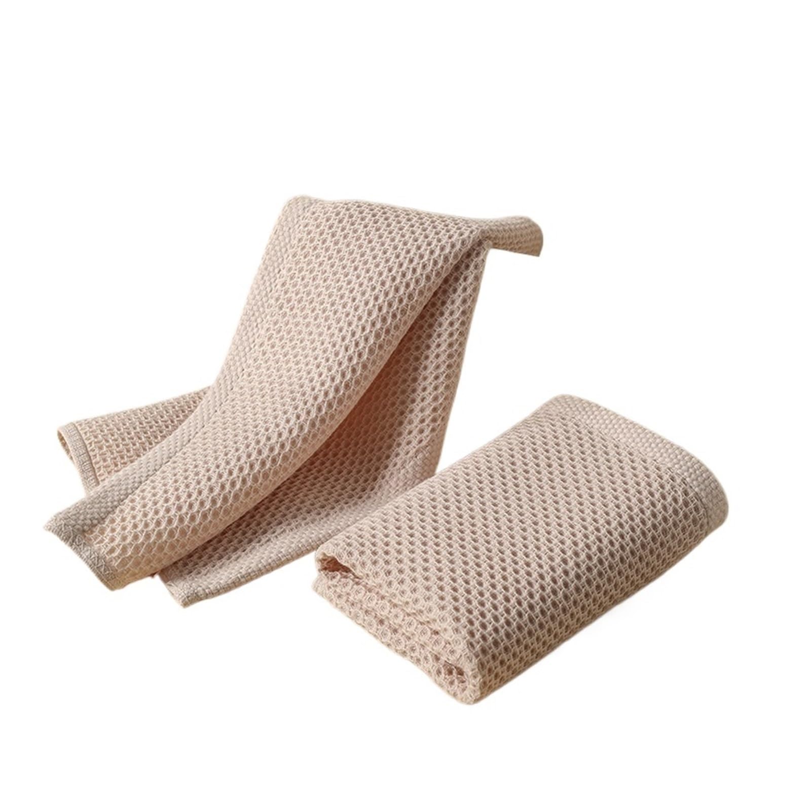 FGUJSUR Tea Towels 4Pcs Tea Towel Plain Fabric Kitchen(Beige)
