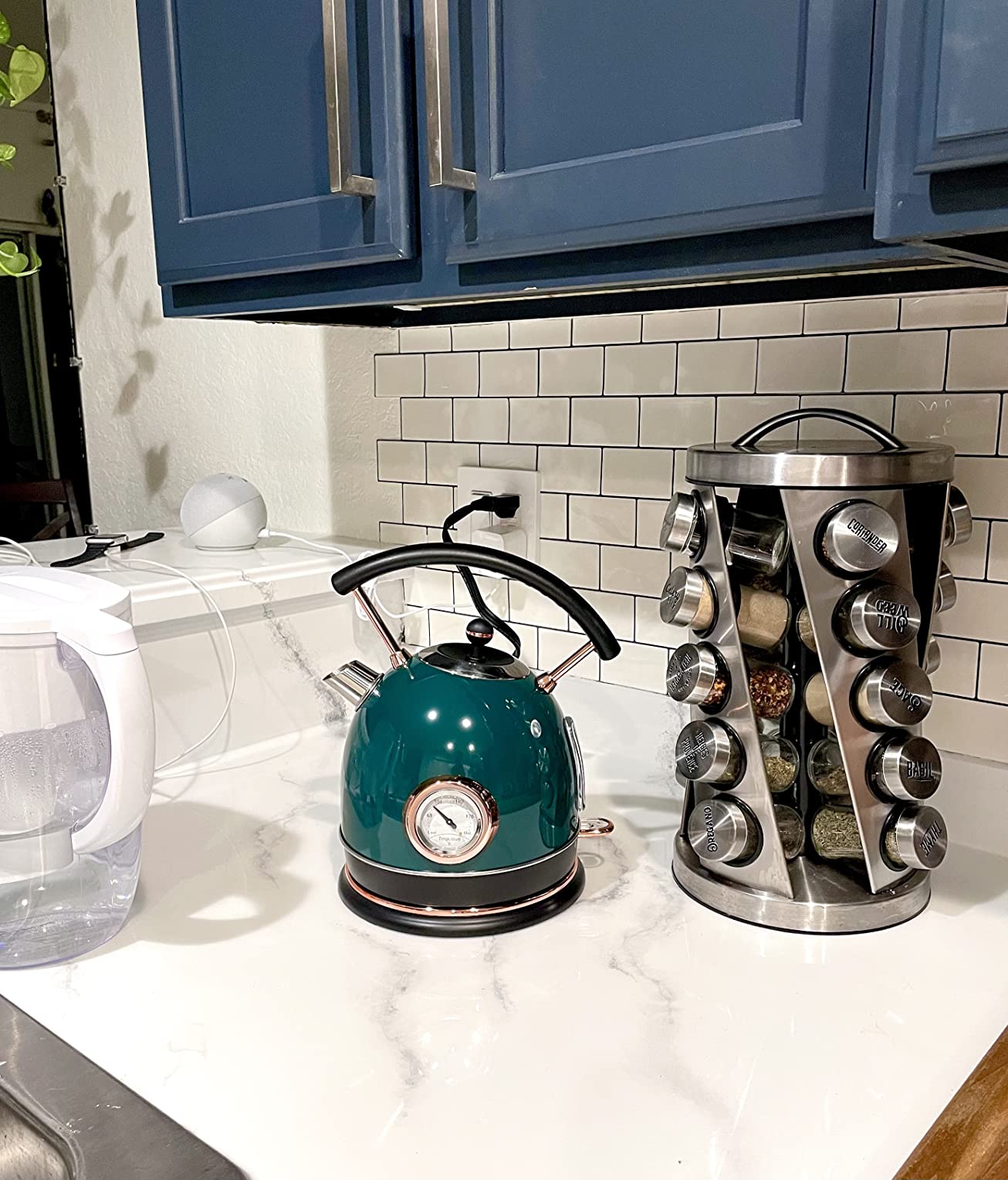 10/mo Finance Pukomc Retro Electric Kettle 1.8L, Stainless Steel