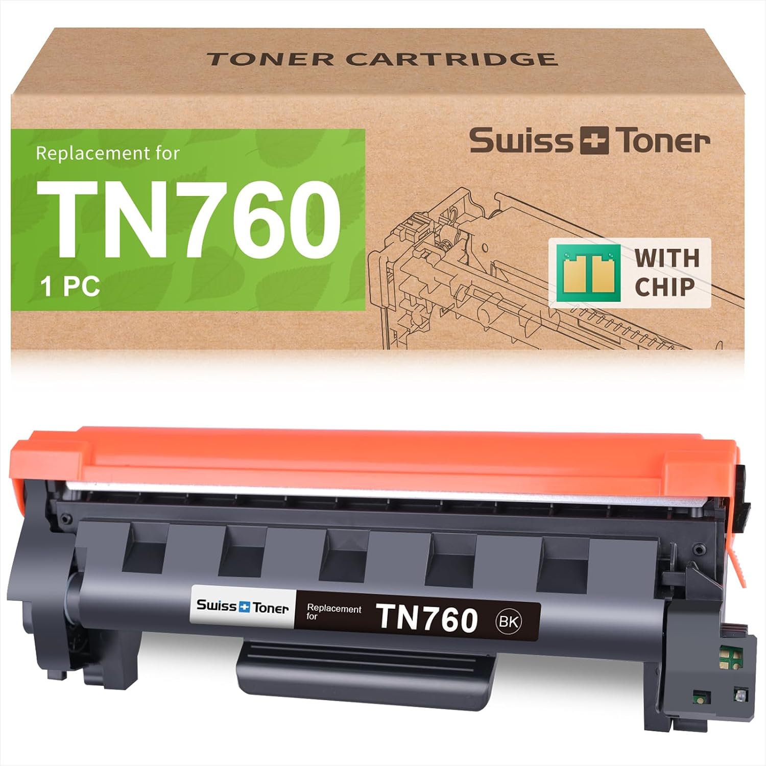 TN760 4-Pack High Yield Black Toner Cartridge Replacement for Brother Toner TN-730 TN-760 Compatible with MFC-L2710DW L2750DW HL-L2395DW L2370DW L2390DW DCP-L2550DW for Daily Business Use