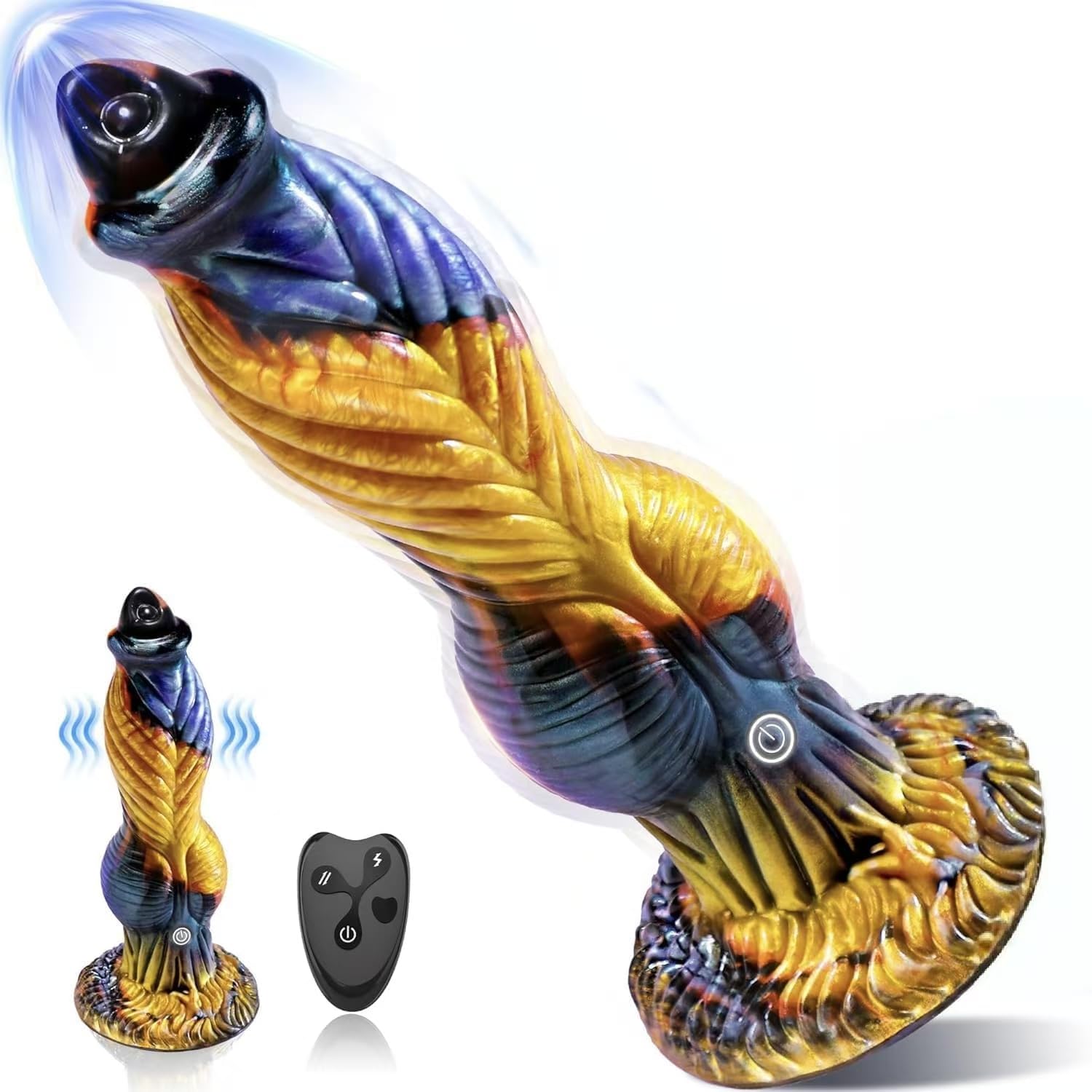 Thrusting Dildo Sex Toys Vibrator, 10.2" 3IN1 Huge Thick Anal Toys U & G-spot Vibrators, Monster Big Dildo Remote Control 7 Modes, Suction Cup Fantasy Dildo Adult Sex Toys & Games for Men Women