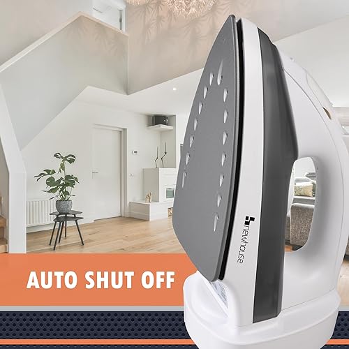 Miniatura 3 de Newhouse Plancha de vapor y pulverización de 120 V y 1200 vatios NHIR-001, temperatura ajustable, autolimpieza, certificado ETL para uso