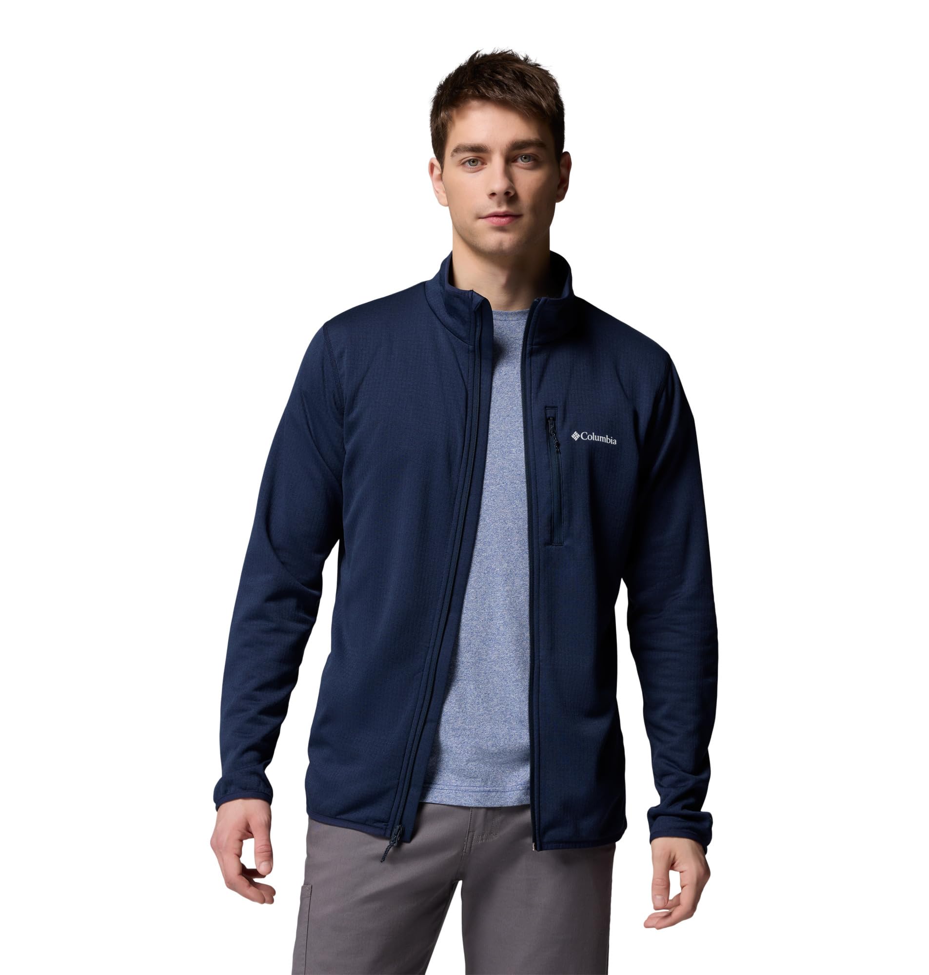 Columbia Essential Hike Grid Fleece Full Zip, Chaqueta De Forro Polar Con Cremallera para Hombre