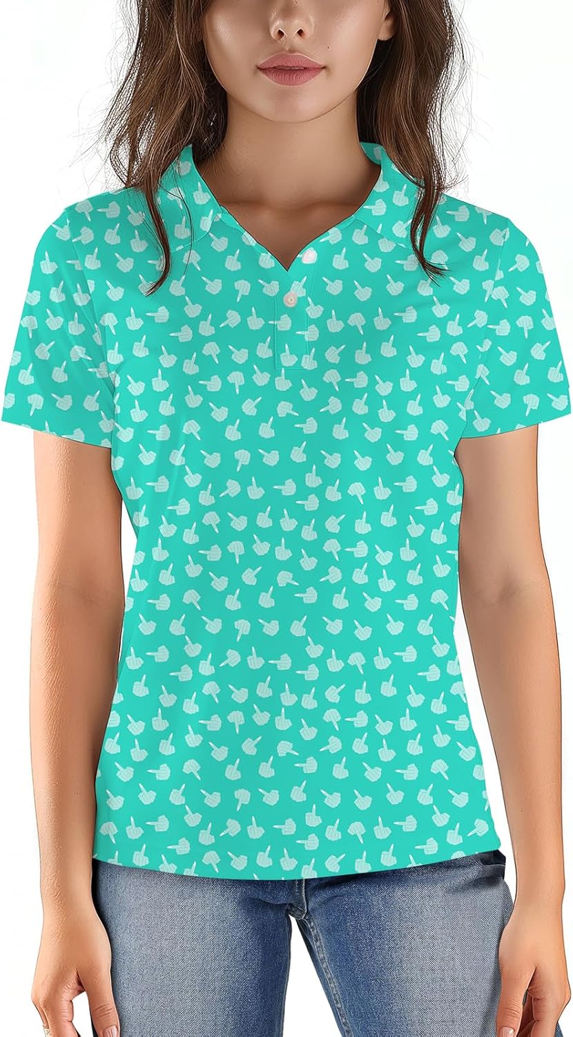 Golf Shirts for Women Short Sleeve Quick Dry Polo Shirts Moisture Wicking Tennis Shirts