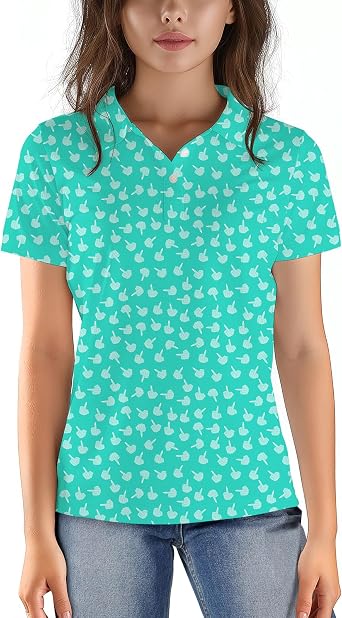 Golf Shirts for Women Short Sleeve Quick Dry Polo Shirts Moisture Wicking Tennis Shirts