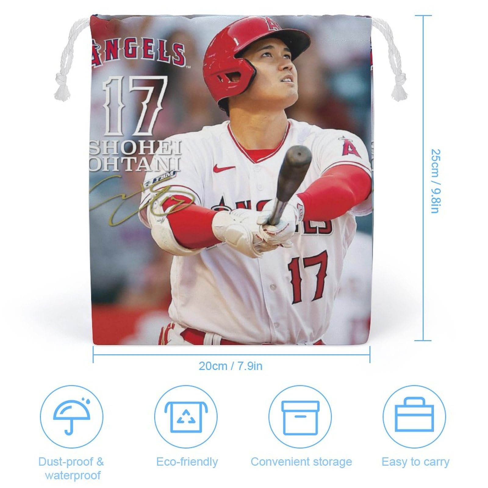 Amazon.co.jp｜大谷翔平 巾着袋 引きひも カンバス 収納ポーチ ッズ