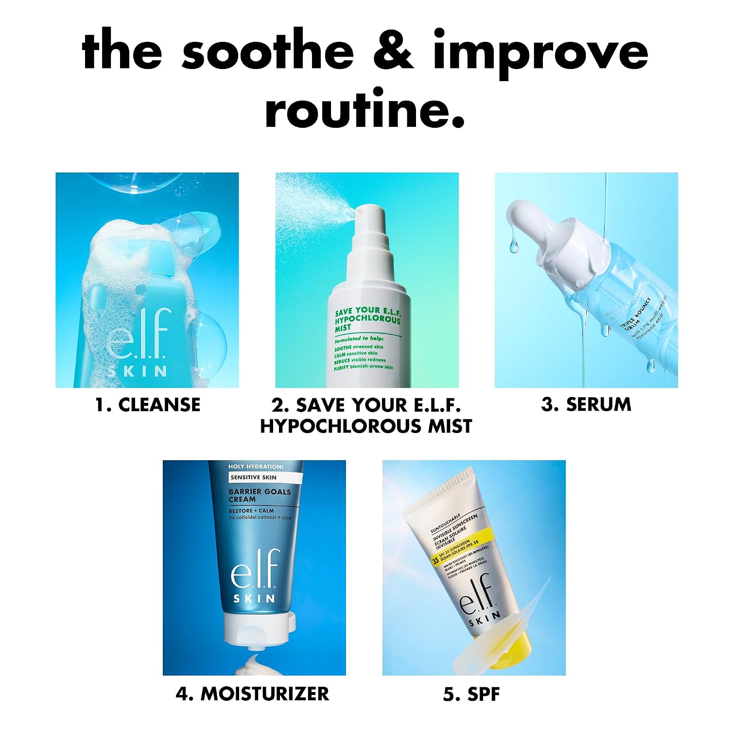 e.l.f. SKIN Save Your Hypochlorous Mist, Dermatologist-Developed Facial Spray, Soothes & Calms Redness, Sensitive & Blemish-Prone Skin, Vegan & Cruelty-Free