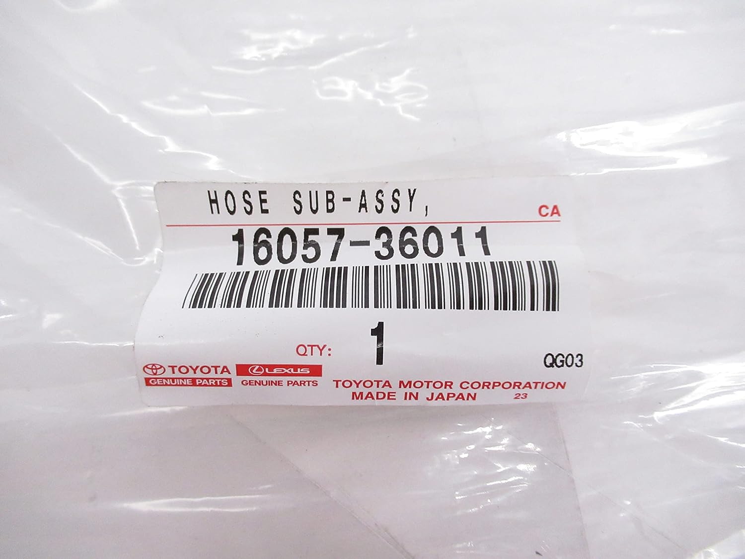 TOYOTA Genuine Parts - Hose Sub-Assy, Radia (16057-36011)