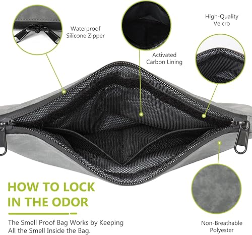 Miniatura 3 de OZCHIN Bolsa de maquillaje de viaje de cuero, bolsa de cosméticos, bolsa con cremallera, organizador de certificados, bolsa de bloqueo, estuche de