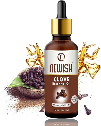 Newish Clove Oil 100% Pure &amp; Natural, Undiluted, Best use Clove oil for Teeth Pain, Skin, Hair, Pimples, Acne, T Zone &amp; Un...
