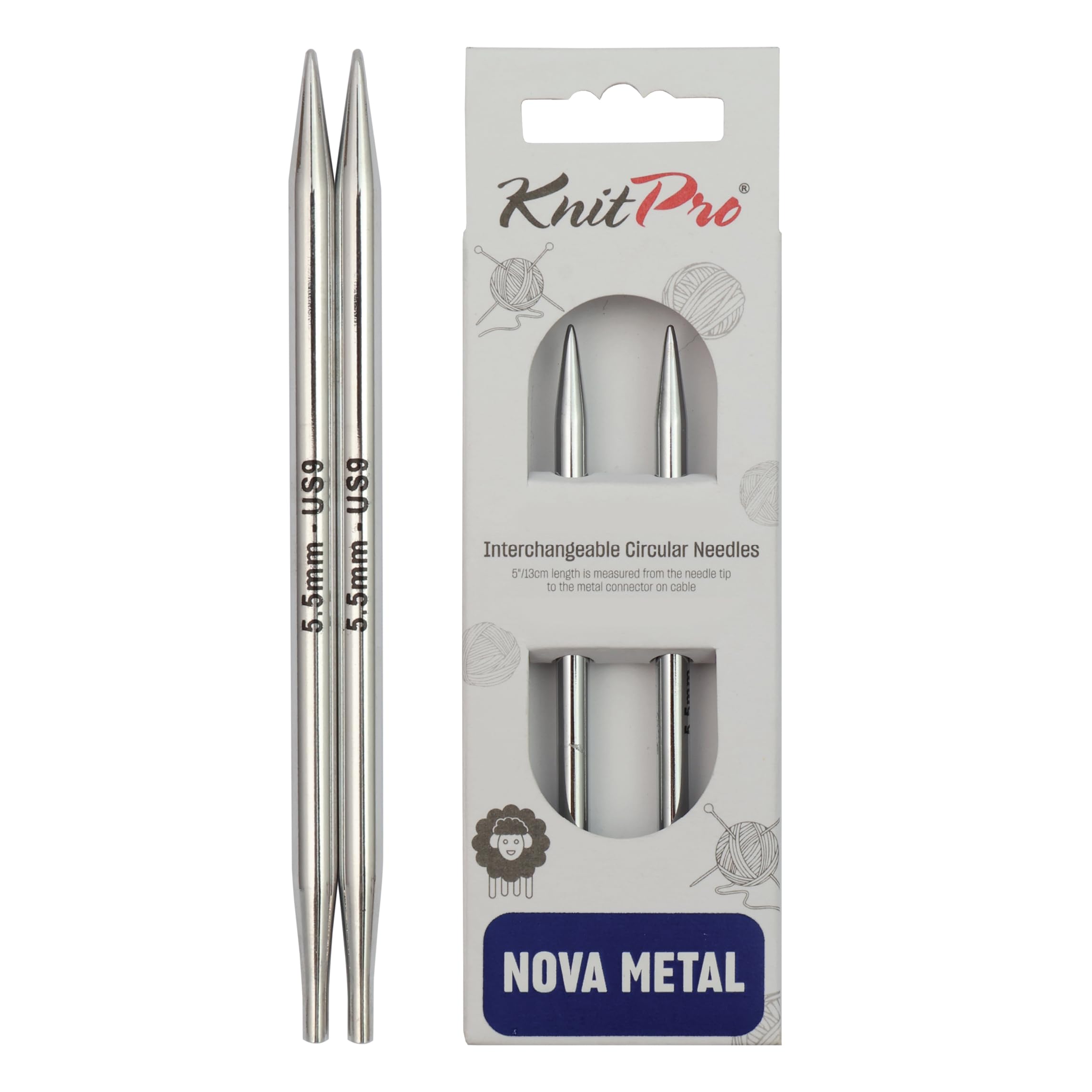 KnitPro Nova Interchangeable Circular Needles 5" (13cm) | 5.50mm