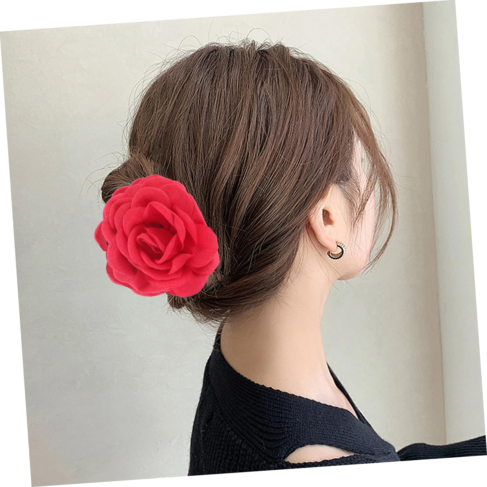 Healeved 6pezzi Fermagli Per Donna Grandi Clip Forma Di Fiore Accessori Eleganti Per Acconciature Per Ogni Occasione e Rosacompatibile Con Sottile e Spessi