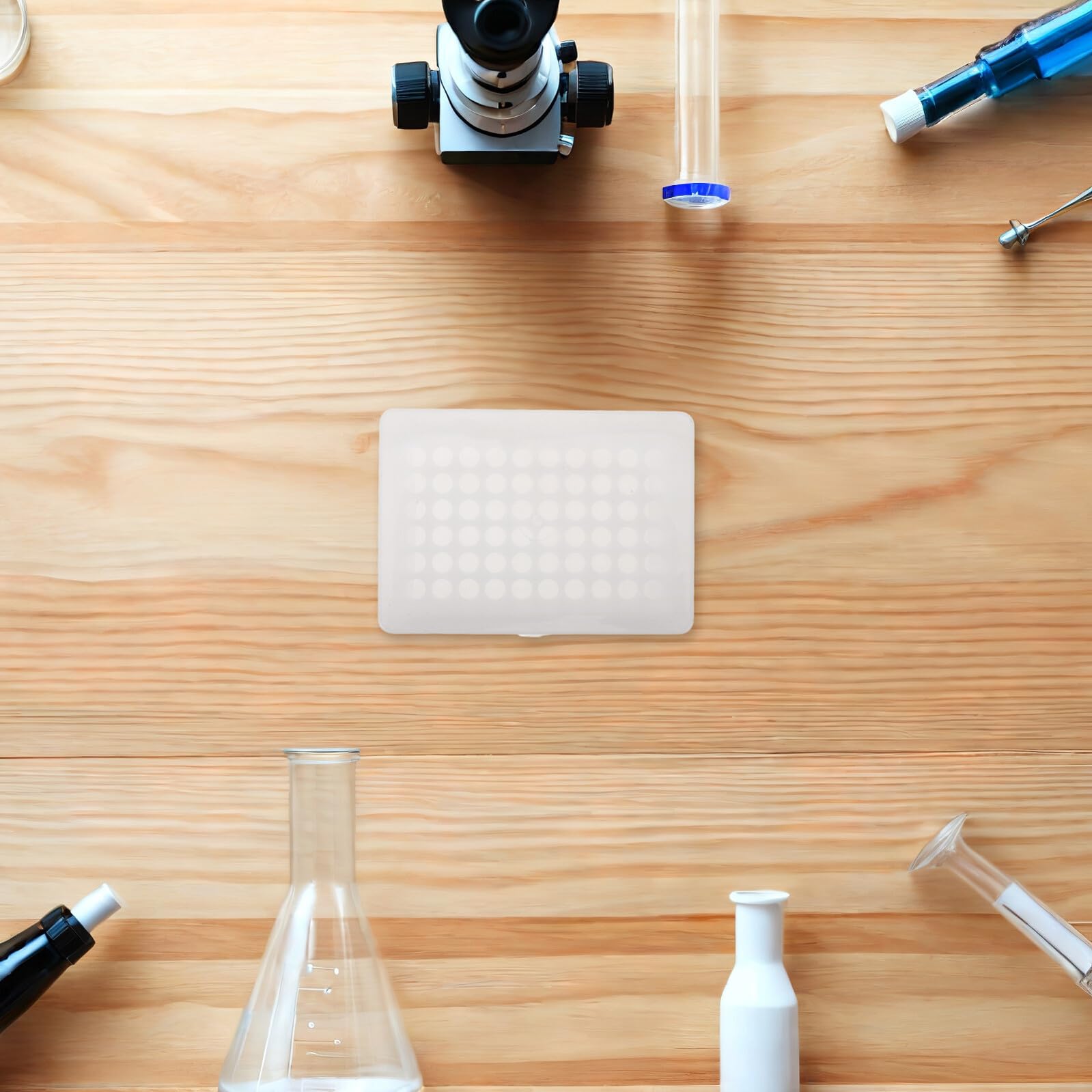 Caja Organizadora de Puntas de Pipeta 200 Μl de Plástico, Estuche Reutilizable de 5 Unidades para Almacenamiento y Gestión en Laboratorios Científicos