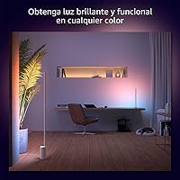 Vista 5 de Philips Hue Lámpara de pie inteligente Signe, color blanco - Luz LED de ambiente blanco y color cambiante - 1 paquete - Interior - Control