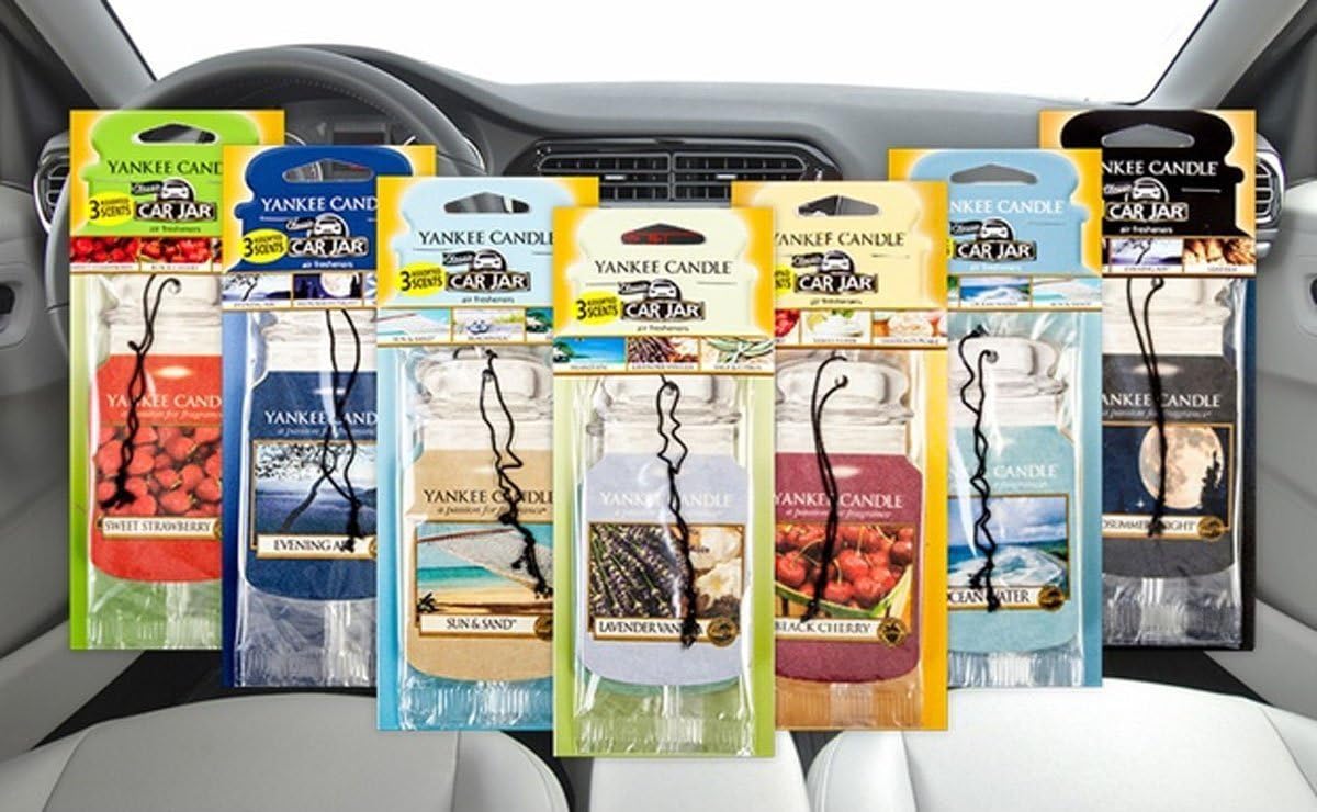 2 Packs (6 Fresheners) x Official Yankee Candle Assorted Car Jar