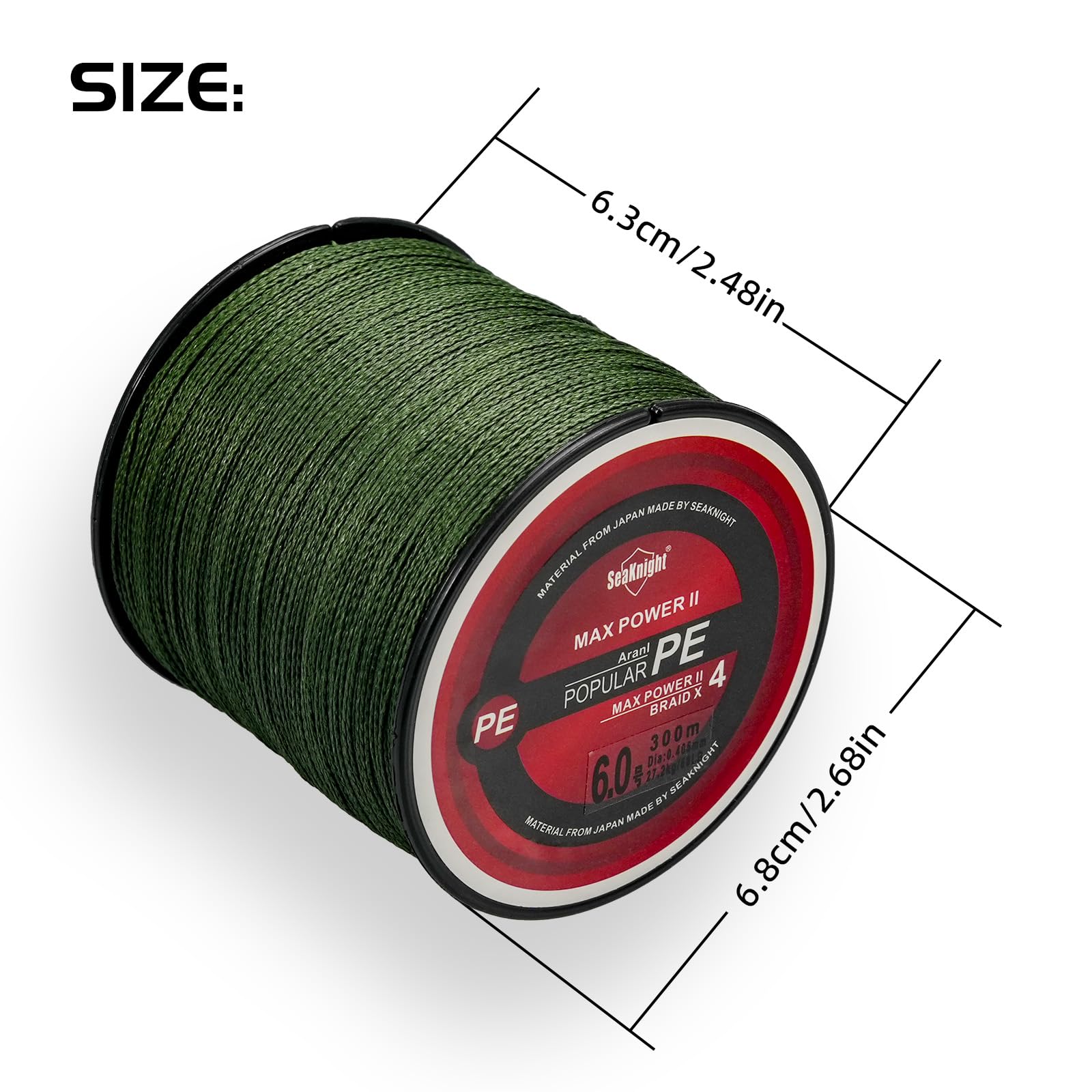 SeaKnight TriPoseidon Línea Trenzada 4 Hilos 300M-1000M, PE Multifilamento Súper Resistente Lanzamiento Largo Flotante para Pesca en Mar 8 Colores 8-80LB