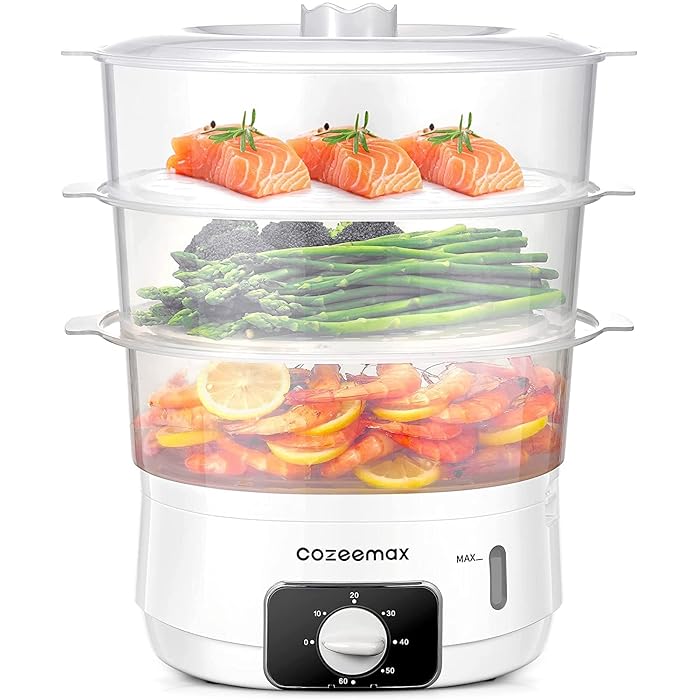 Buy Cozeemax Food Steamer 13L Large Capacity, 3 Tier Electric Vegetable