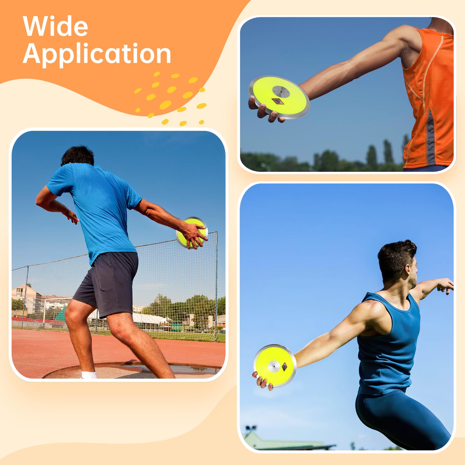 1 kg Sportdiskus Nylon Diskus mit Stahlrand und Mitte 1,0 kg Übungsdiskus Trainingsscheibe für Männer und Frauen Outdoor Wurfscheibe für Anfänger und Profis