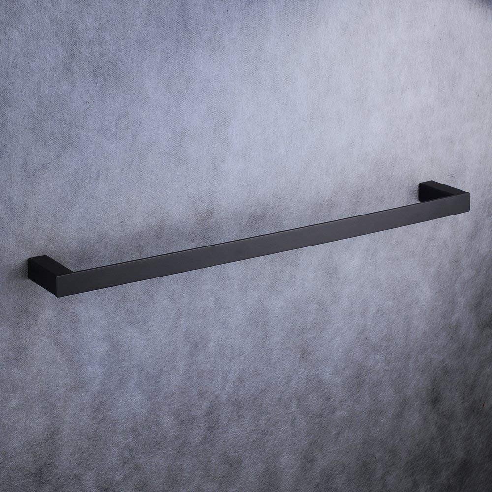 Barra de la Toalla de baño de 24 Pulgadas Sola Barra de Toalla montada en la Pared, Pintura Negra, Beelee BA8501B